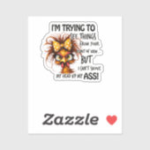 Sticker Citation de poulet drôle sarcastique (Feuille)