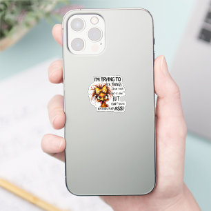 Sticker Citation de poulet drôle sarcastique