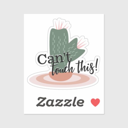 Sticker Citation de script de piquants de cactus (Feuille)