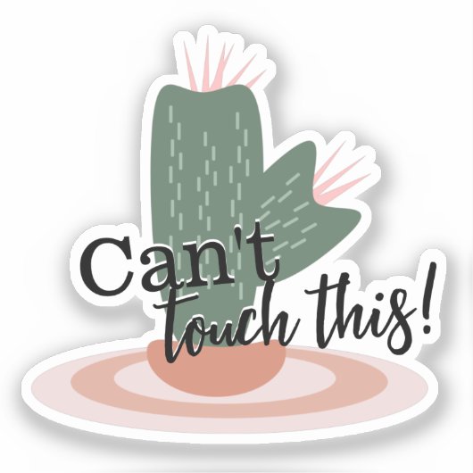 Sticker Citation de script de piquants de cactus (Recto)