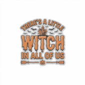 Sticker Citation de sorcière d'Halloween Design vectoriel (Devant)