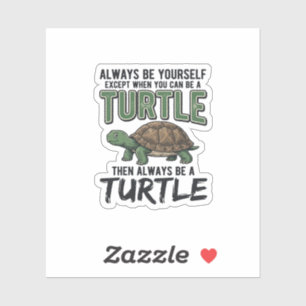 Sticker Citation de Tortue Drôle Design Vectoriel Vintage_