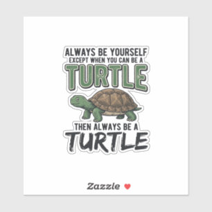 Sticker Citation de Tortue Drôle Design Vectoriel Vintage_