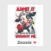 Sticker Citation De Vache Drôle (Feuille)