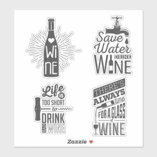 Sticker Citation de vin (Feuille)