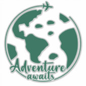 Sticker Citation de voyage esthétique (Devant)