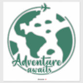 Sticker Citation de voyage esthétique (Feuille)