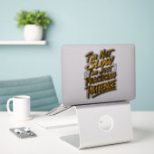 Sticker citation drôle (Ordinateur portable sur le bureau)