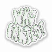 Sticker Citation drôle classique Qui a péter ? Nuage de ty (Recto)