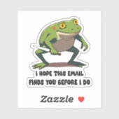 Sticker Citation drôle de grenouille avec couteau Mème (Feuille)
