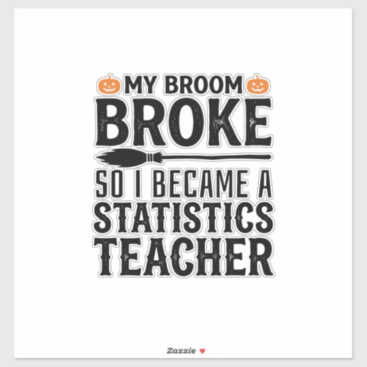 Sticker Citation drôle de professeur de statistiques pour (Feuille)