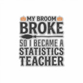 Sticker Citation drôle de professeur de statistiques pour (Devant)