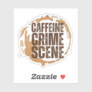 Sticker Citation drôle de tache de café pour les amateurs