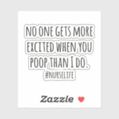 Sticker Citation drôle d'infirmière (Feuille)