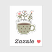 Sticker Citation Florale Coffee Cup (Feuille)