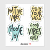STICKER CITATION INSPIRATIONNELLE COLORÉE (Feuille)