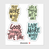 STICKER CITATION INSPIRATIONNELLE COLORÉE (Feuille)