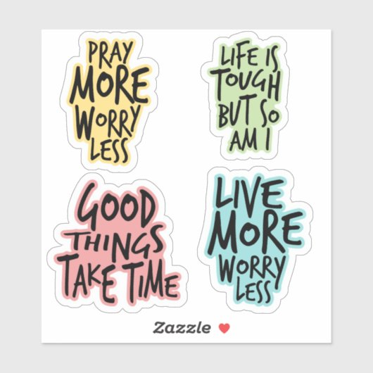 STICKER CITATION INSPIRATIONNELLE COLORÉE (Feuille)