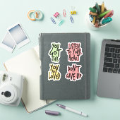 STICKER CITATION INSPIRATIONNELLE COLORÉE (Couverture iPad)