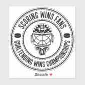 Sticker Citation Inspirationnelle du gardien de hockey (Feuille)