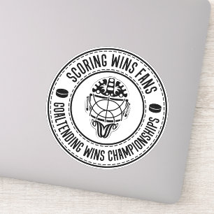 Sticker Citation Inspirationnelle du gardien de hockey