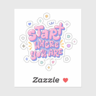 Sticker Citation Lettre Bulle Colorée