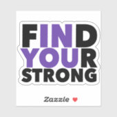 Sticker Citation motivante forte (Feuille)