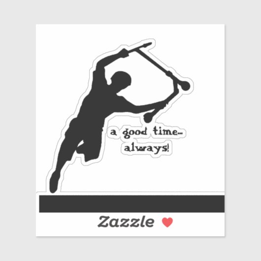 Sticker Citation Motivational Scooter Bon Temps Toujours (Feuille)