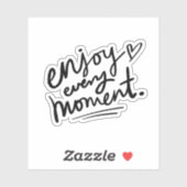 Sticker Citation Motivationnelle simple en noir blanc (Feuille)