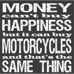 Sticker Citation Motorcycle Money Happiness