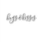 Sticker Citation personnalisée Hugs & Baisers (Devant)