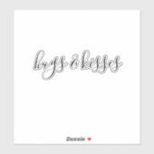 Sticker Citation personnalisée Hugs & Baisers (Feuille)