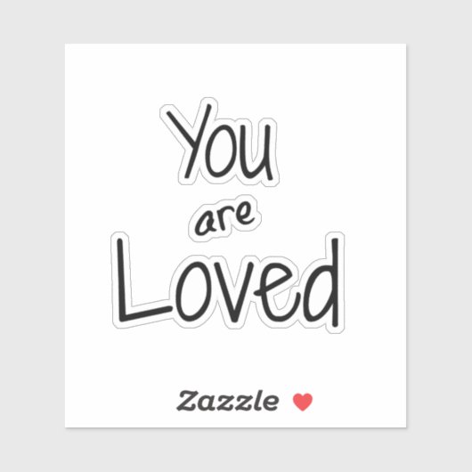 Sticker Citation Vous êtes aimé (Feuille)