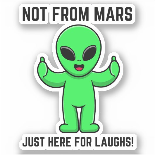 Sticker citations aliens drôles (Devant)