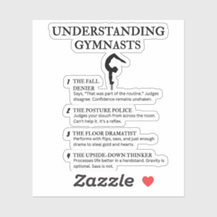 Sticker Citations amusantes de gymnastique pour les fans e