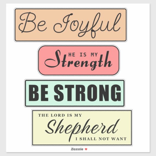 Sticker Citations chrétiennes inspirantes (Feuille)