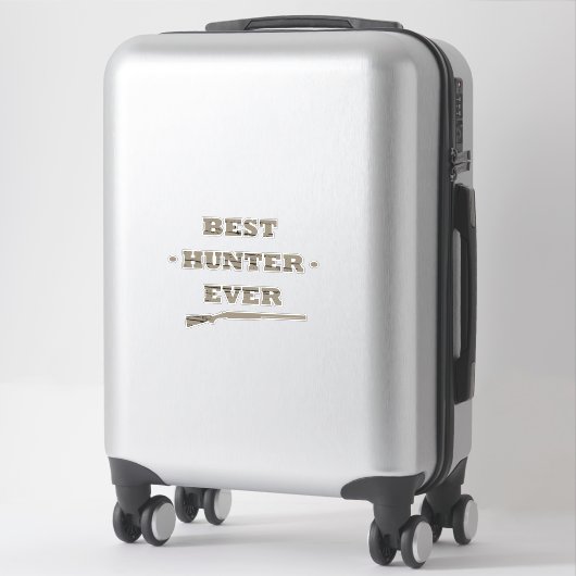 Sticker citations de chasse disant chasseur amant (Sur valise)