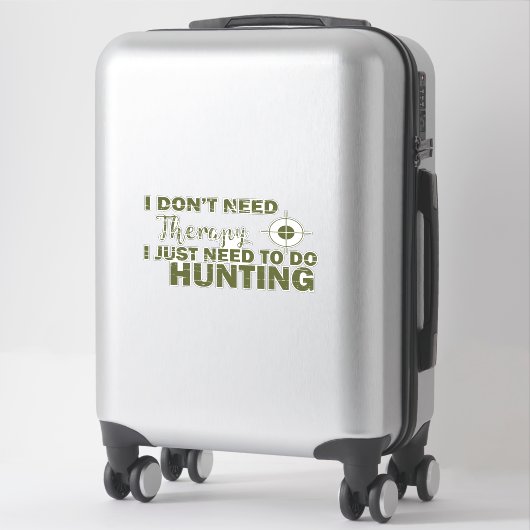 Sticker citations de chasse disant chasseur amant (Sur valise)