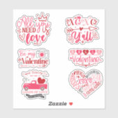 Sticker Citations de la Saint Valentin (Feuille)