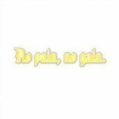 Sticker Citations de motivation de GYM et marron clair (Devant)