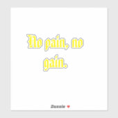 Sticker Citations de motivation de GYM et marron clair (Feuille)