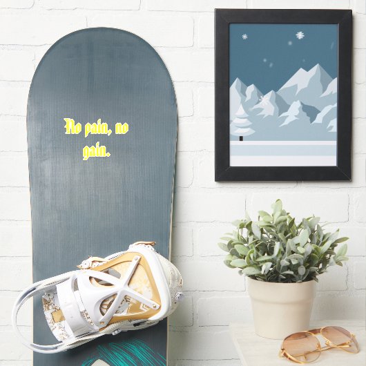 Sticker Citations de motivation de GYM et marron clair (Snowboard)
