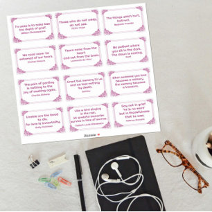 Sticker Citations douloureuses dans le coin Rose Cadre Mag
