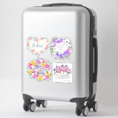 Sticker Citations florales inspirantes | Fleurs aquarelles (Sur valise)