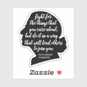 Sticker Citations RBG, Citation Ginsburg, Ruth Bader Ginsb (Feuille)