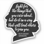 Sticker Citations RBG, Citation Ginsburg, Ruth Bader Ginsb (Devant)