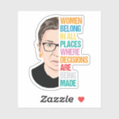Sticker Citations RBG, RBG, Ruth Bader Ginsburg (Feuille)