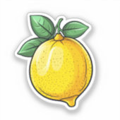 Sticker Citron caricaturé (Recto)