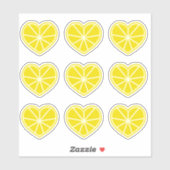 Sticker Citron de coeur (Feuille)
