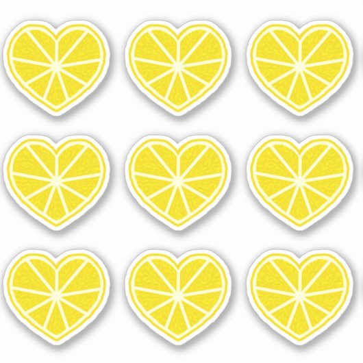 Sticker Citron de coeur (Devant)